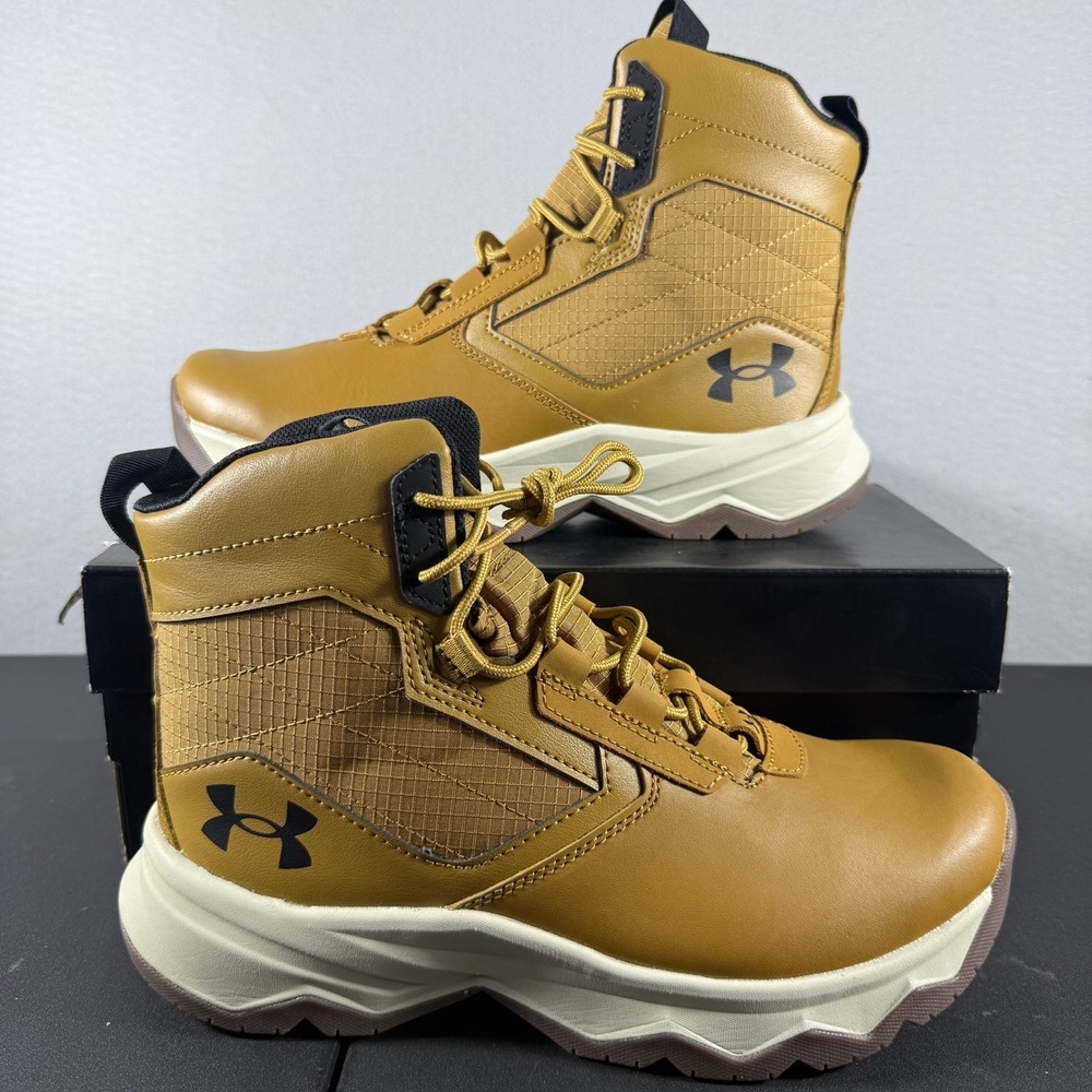 Under Armour Stellar G2 6 Tactical Boots Brown 3025578-200 Mens 7Y Womens 8.5